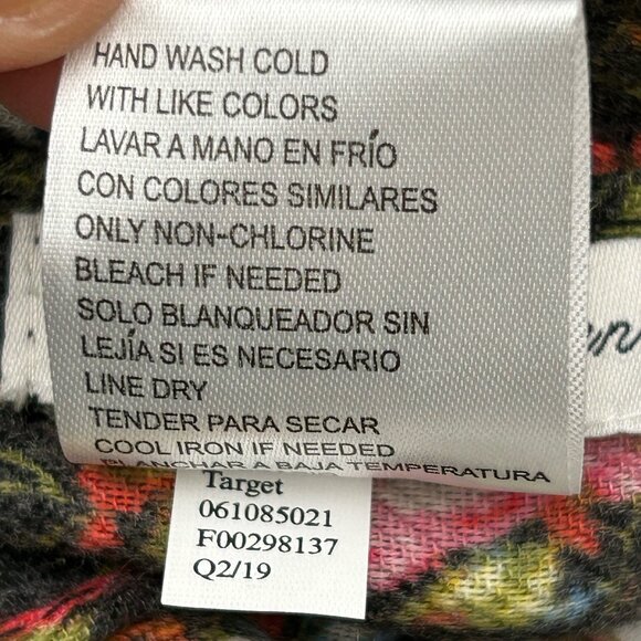 Collection Nineteen Floral Scarf Charcoal Gray Soft Wrap Shawl 22x70 Fringe - Picture 9 of 9